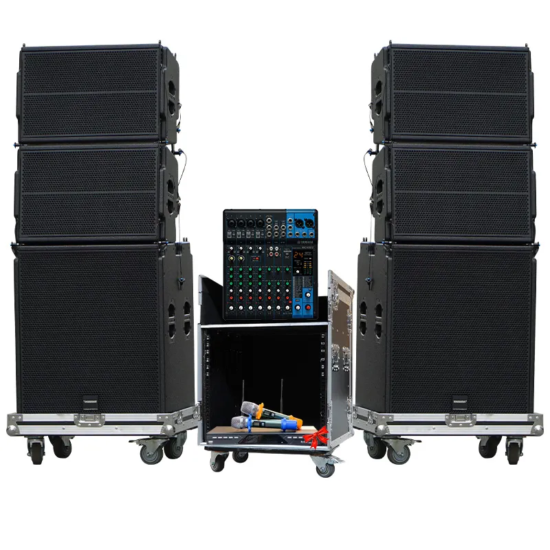 Dàn âm thanh Line Array Active Temeisheng 04 (Loa Line Array Active Temeisheng LT-15, Yamaha MG10XU...)