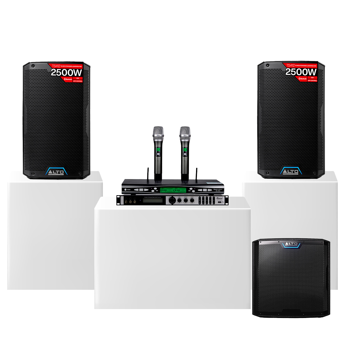 Dàn karaoke gia đình Alto 32 (Alto TS412, Bksound X6 Luxury, Alto TS12S,Baiervires BS-790s)