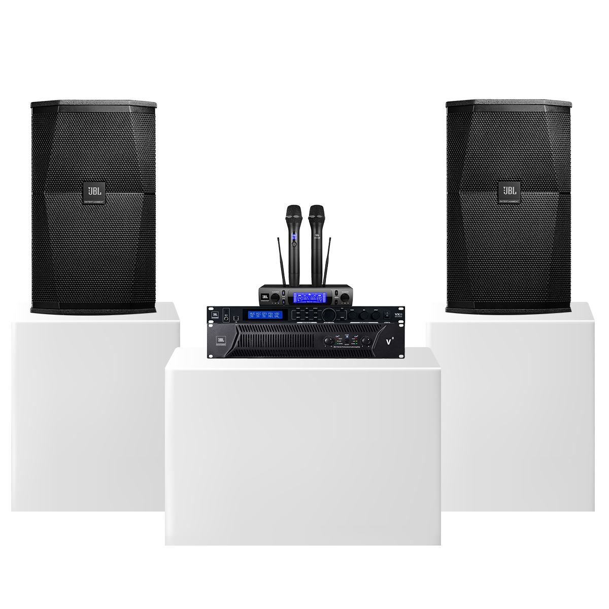 Dàn karaoke đồng bộ full JBL 09 (JBL XS15, JBL V10, JBL VX8, JBL VM300)