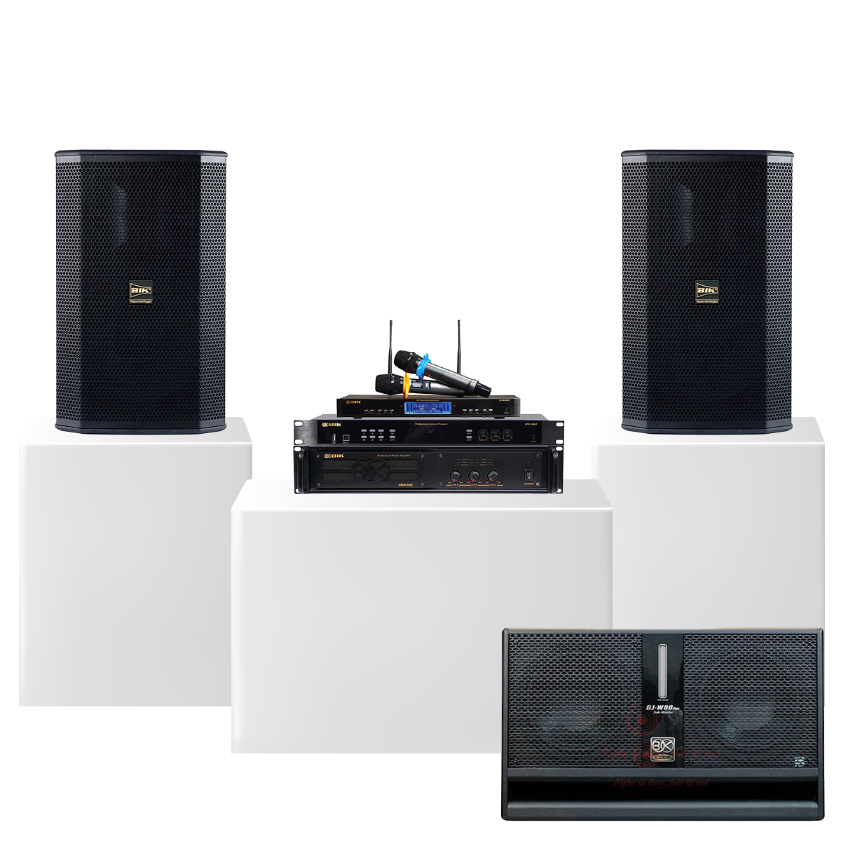 Dàn karaoke gia đình BIK 47 (BIK BSP 412II, BIK BJ-W88PLUS, BIK VM830A, BIK BPR-5800, BIK BJ-U500II) 