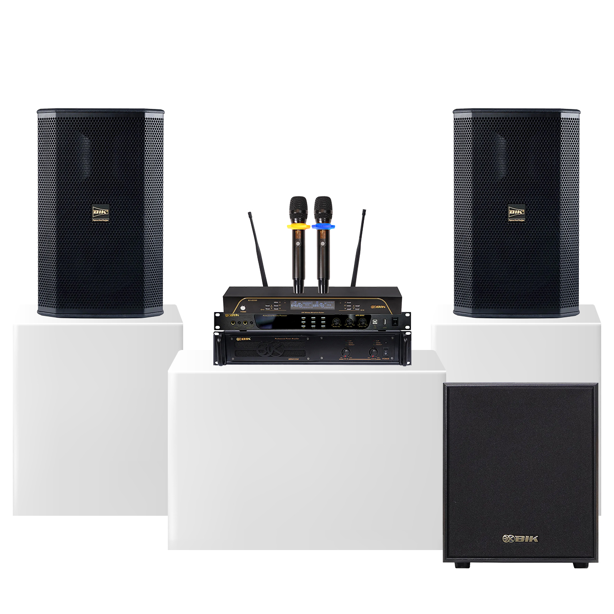 Dàn karaoke gia đình BIK17 (BIK BSP 412II, BIK VM820A, BIK BPR-8600, BIK BJ-W25AV II, BIK BJ-U200)