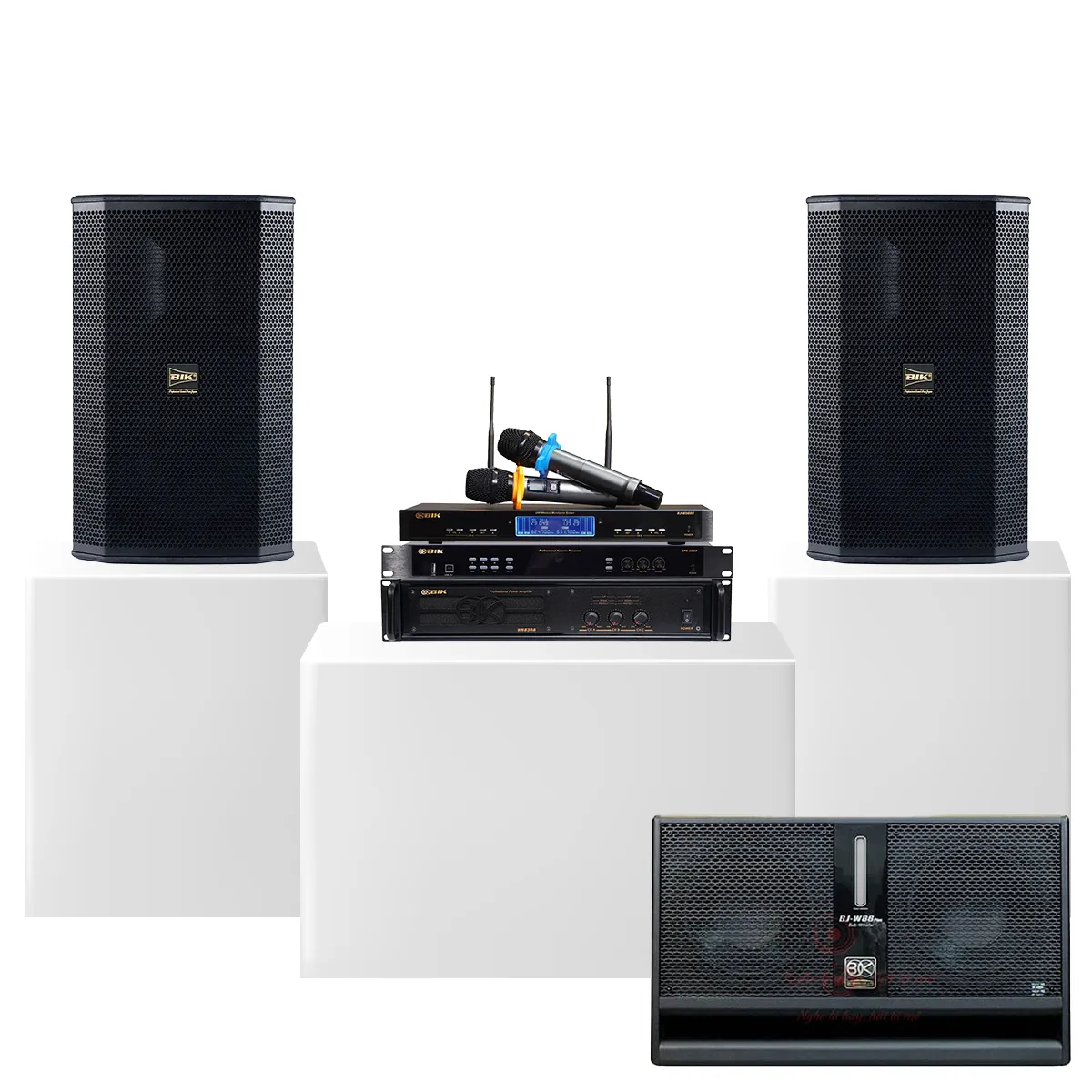 Dàn karaoke gia đình BIK 47 (BIK BSP 412II, BIK BJ-W88PLUS, BIK VM830A, BIK BPR-5800, BIK BJ-U500II) 