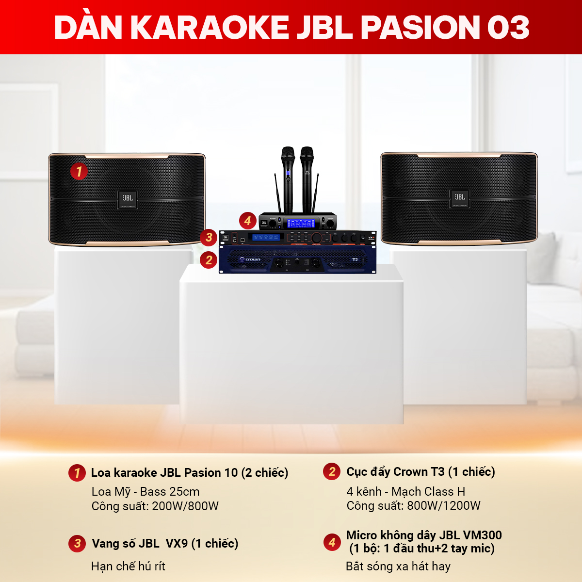 Dàn karaoke JBL Pasion 03