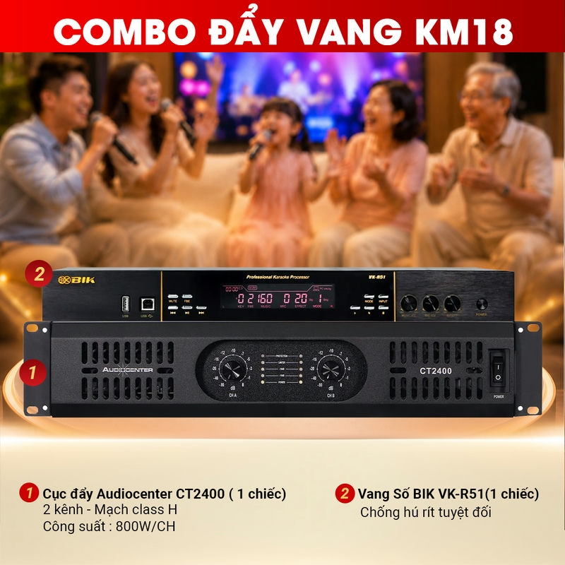 Combo đẩy vang KM18