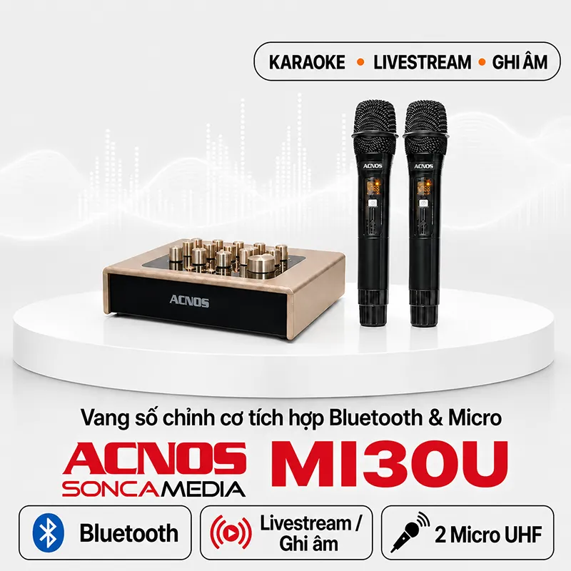 Vang số chỉnh cơ tích hợp Bluetooth & Micro Acnos MI30U