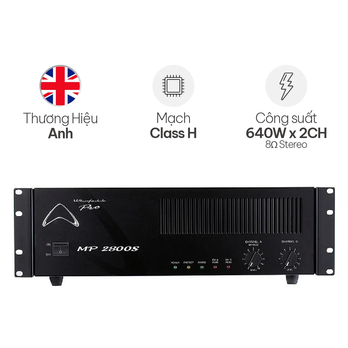 Cục Đẩy Công Suất 2 Kênh Wharfedale MP2800S