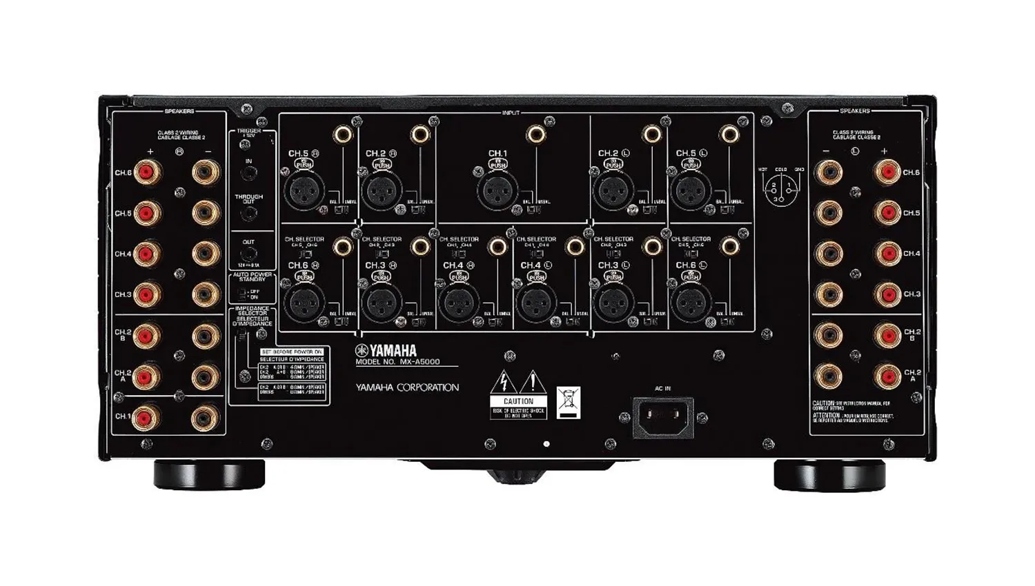 Amply Yamaha MX A5000 mặt sau
