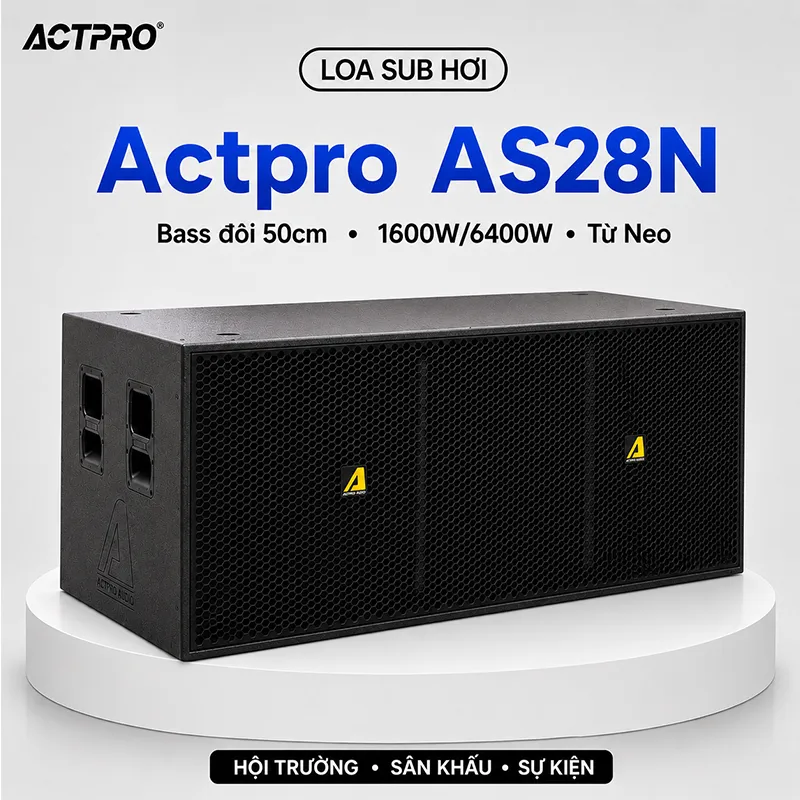 Loa Sub Hơi Kép Bass 50cm Array Actpro AS28N (1600W/6400W)