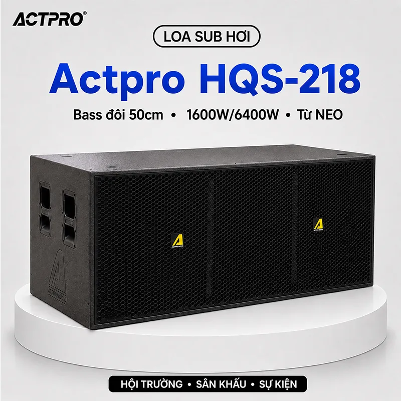 Loa sub hơi kép bass 50 array Actpro HQS 218