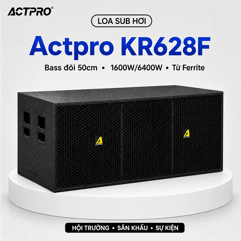 Loa Sub Hơi Kép Bass 50cm Array Actpro KR628F (1600W/6400W)