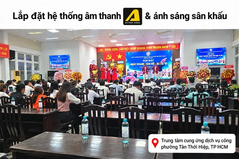 Lắp đặt âm thanh Actpro và ánh sáng cho Trung tâm cung ứng dịch vụ công phường Tân Thới Hiệp tại TP HCM