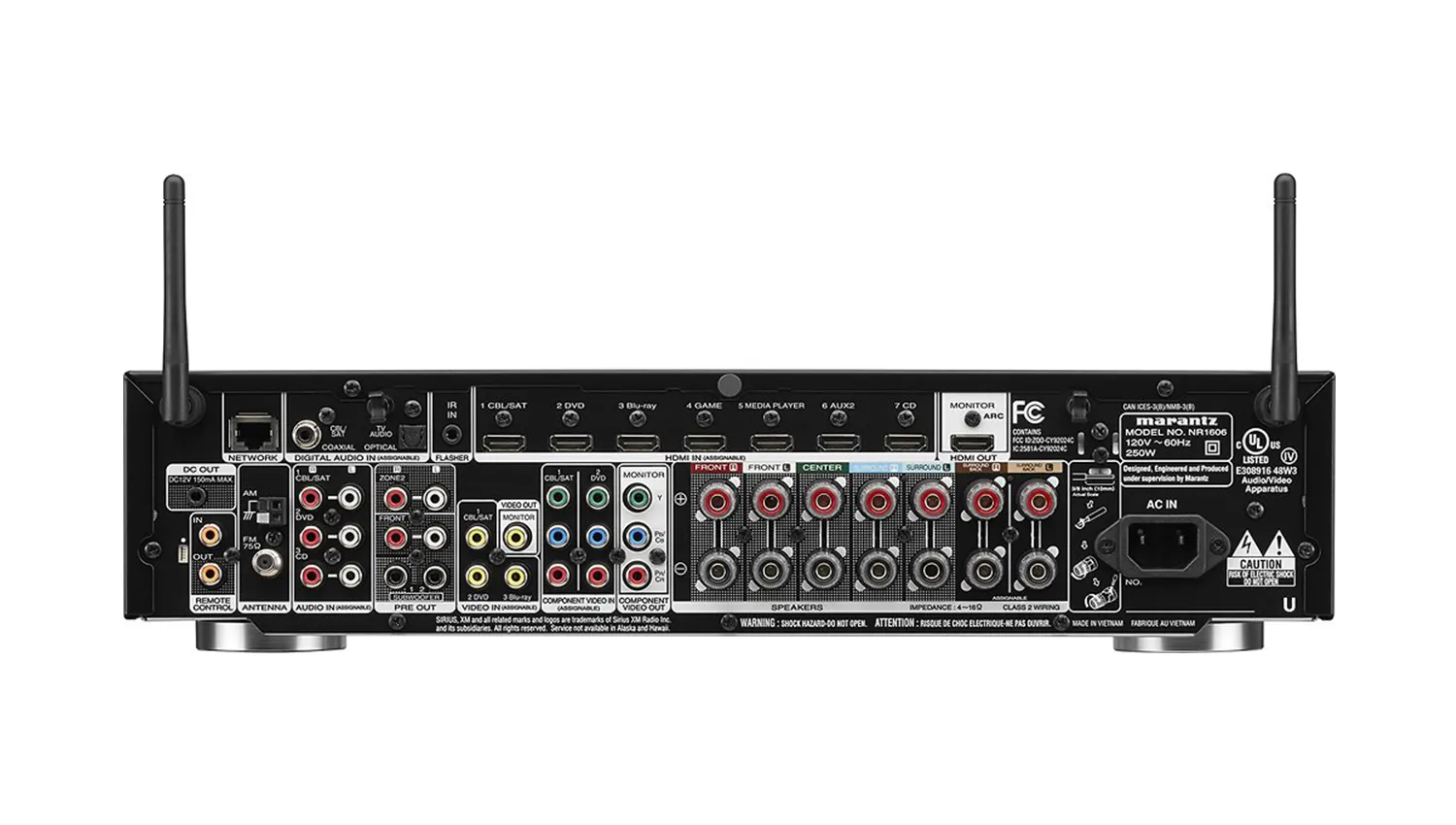mặt sau Amply Marantz NR1606