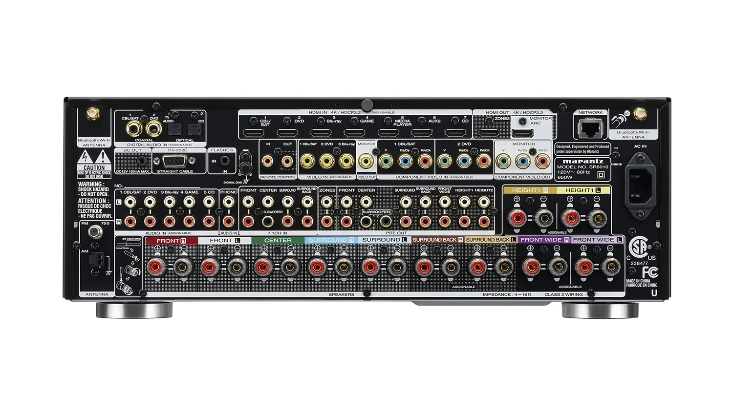 mặt sau Amply Marantz SR6010