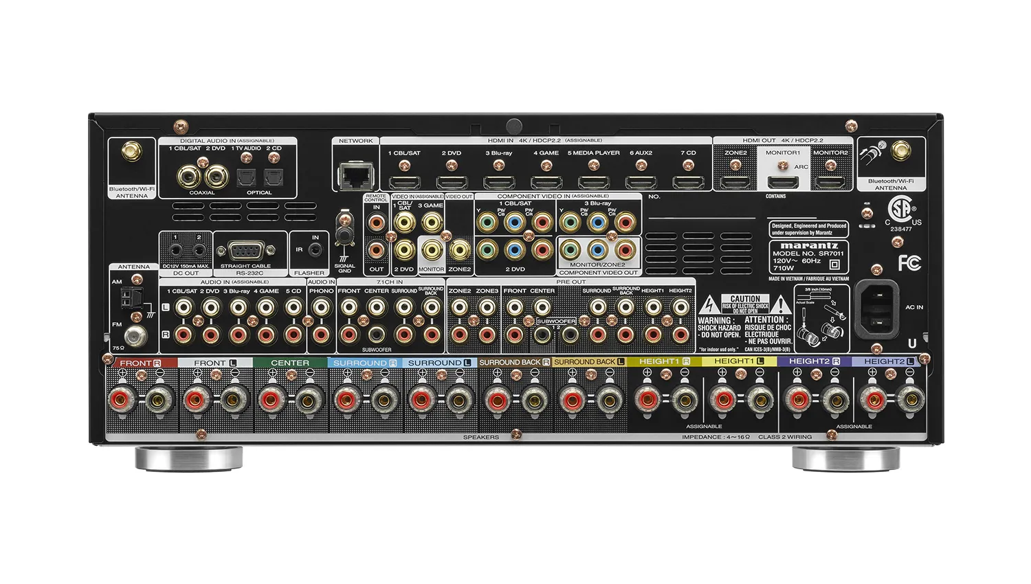 mặt sau Amply Marantz SR7011