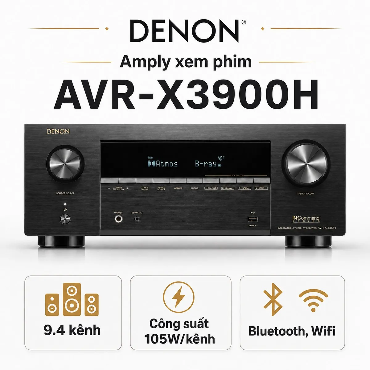 Amply Denon AVR-X3900H