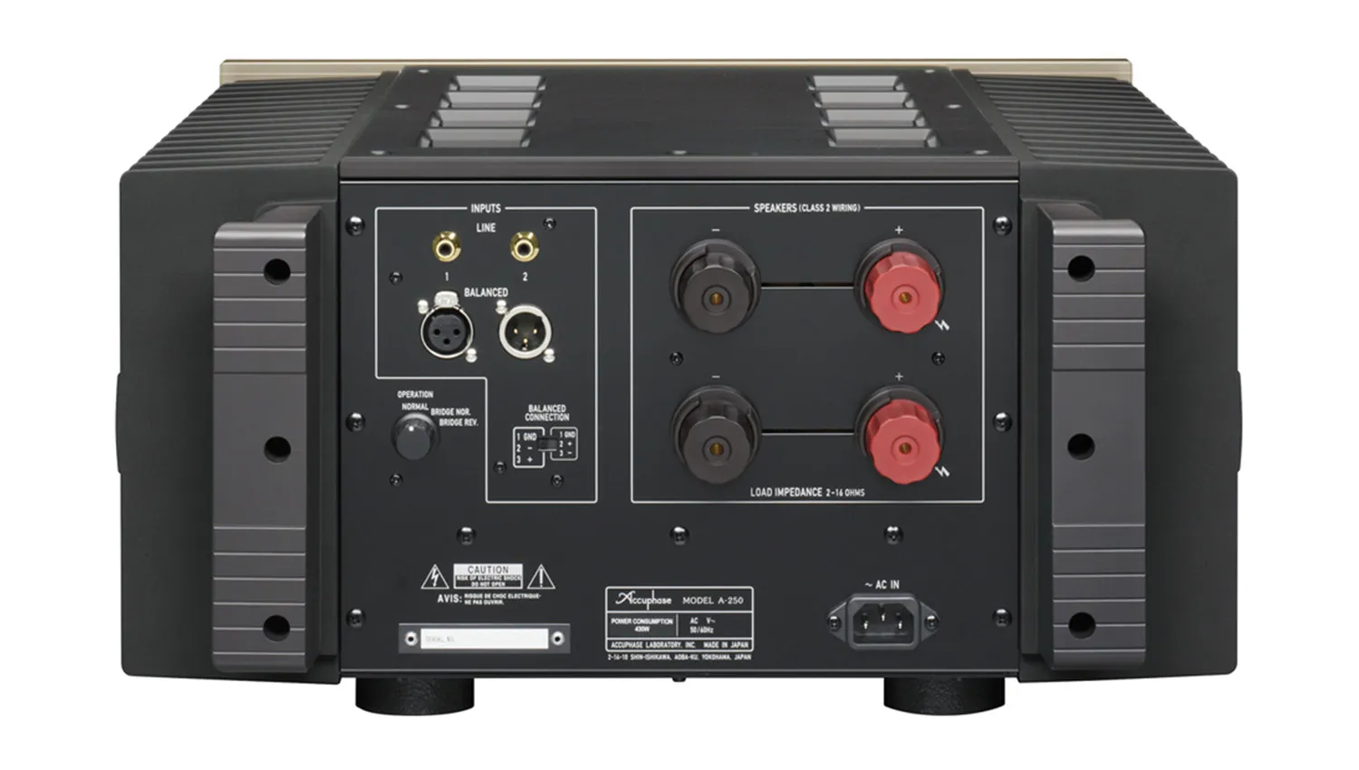 Mặt sau Power Amply Accuphase A250