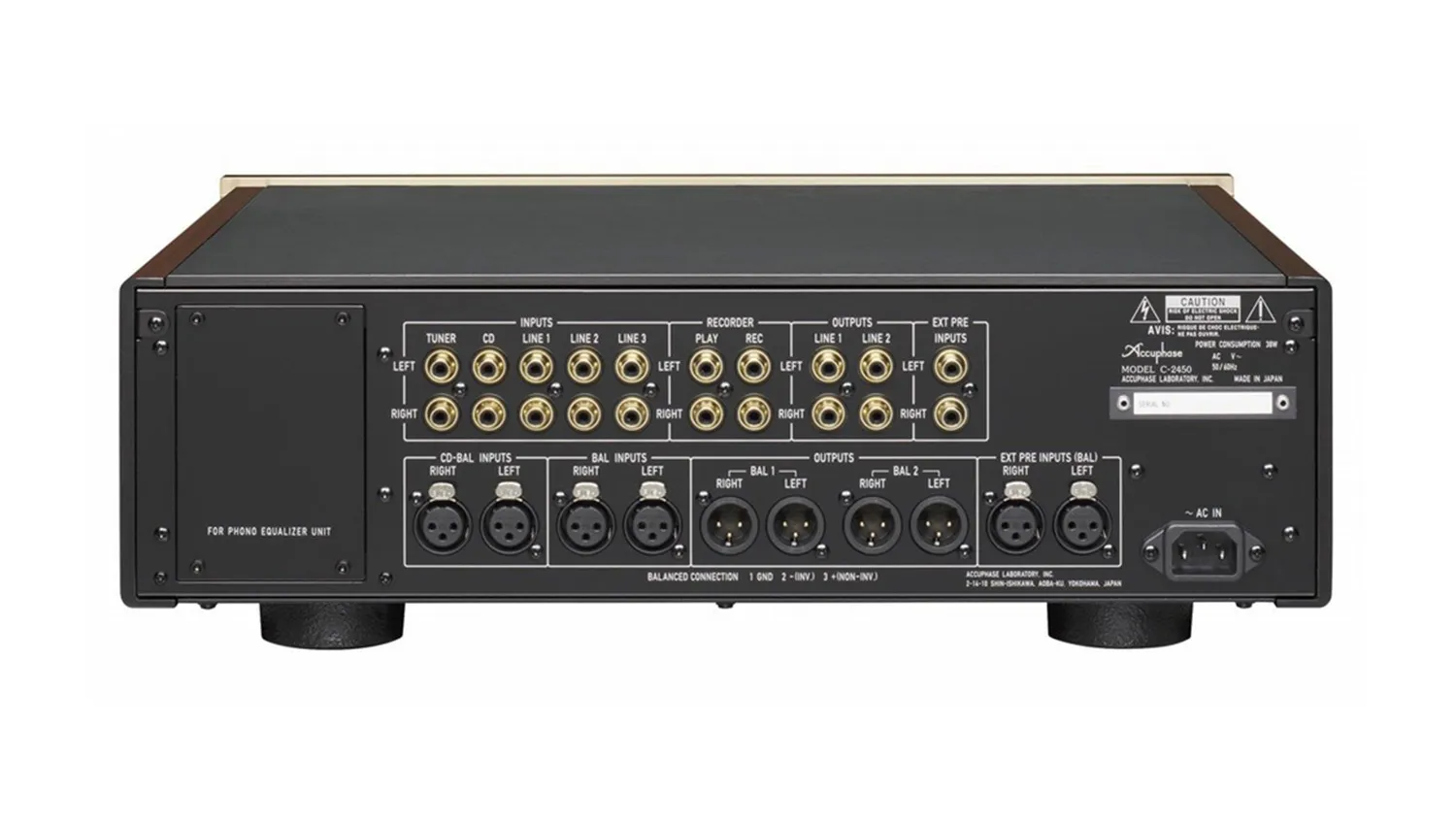 Mặt sau Pre Amply Accuphase C-245