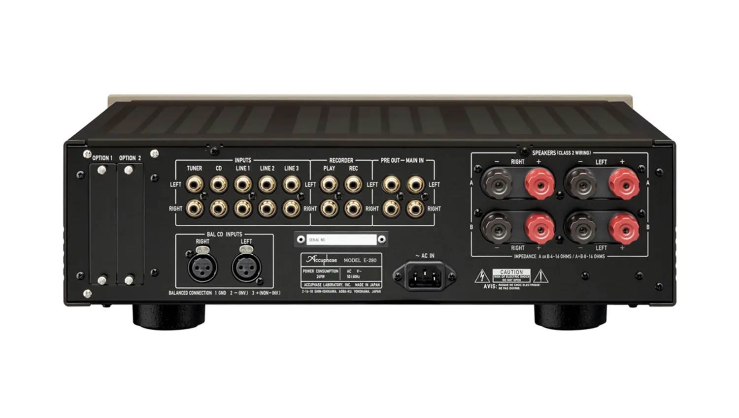 Mặt sau Amply Accuphase E280