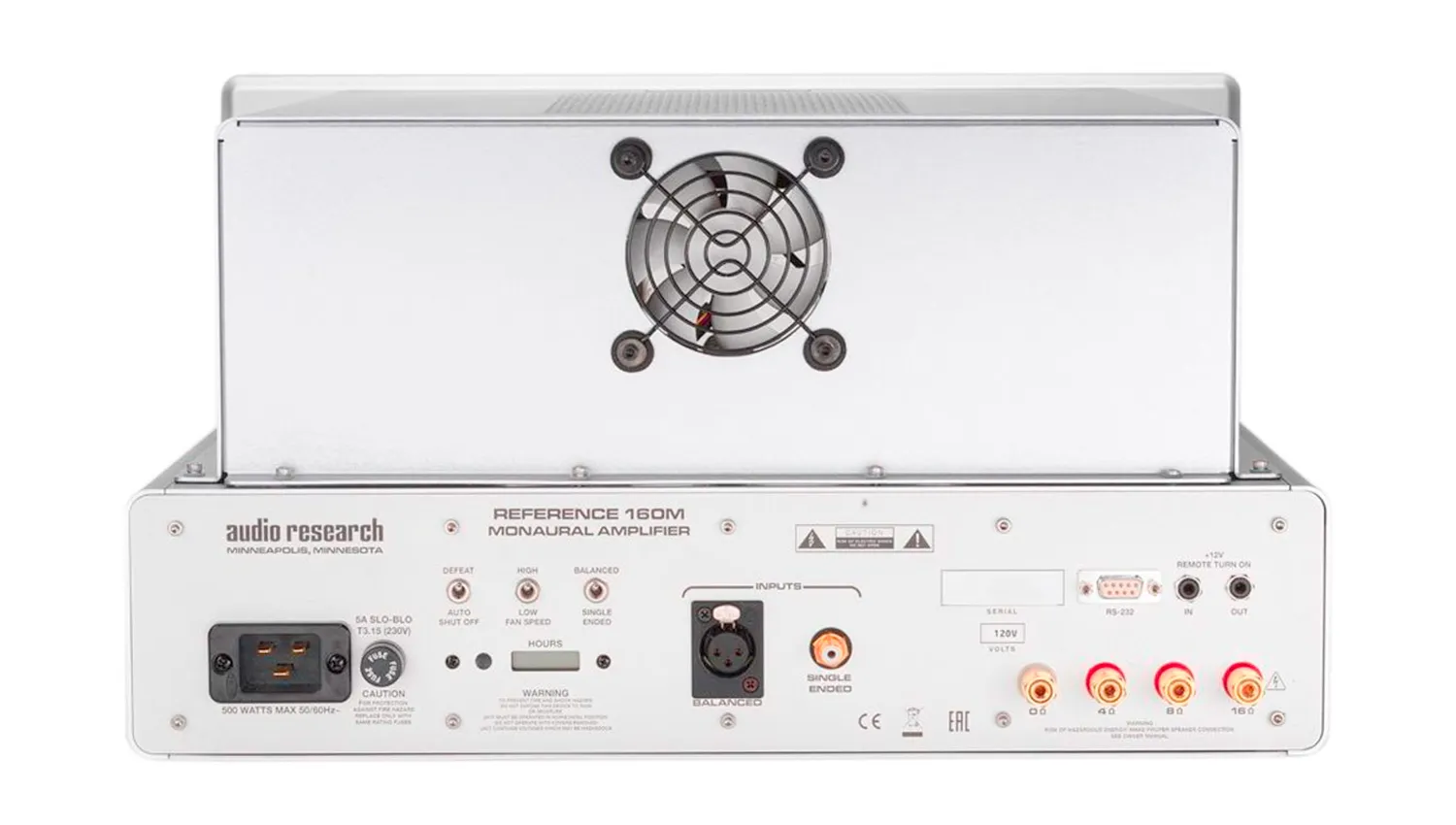 mặt sau Amply Audio Research Reference 160M màu trắng
