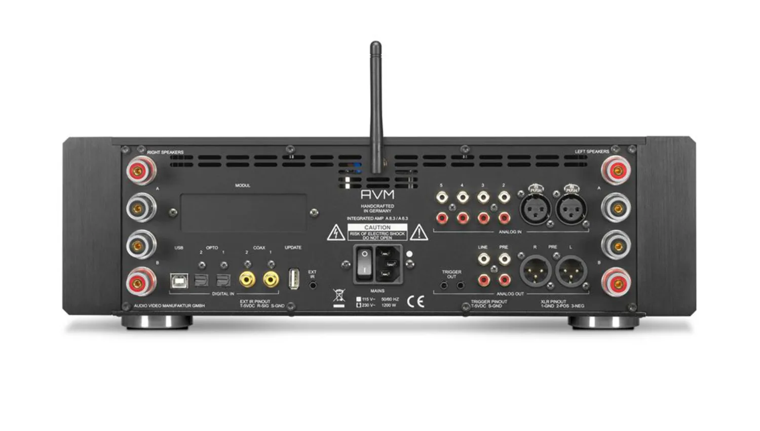 Mặt sau Amply AVM Ovation A 6.3
