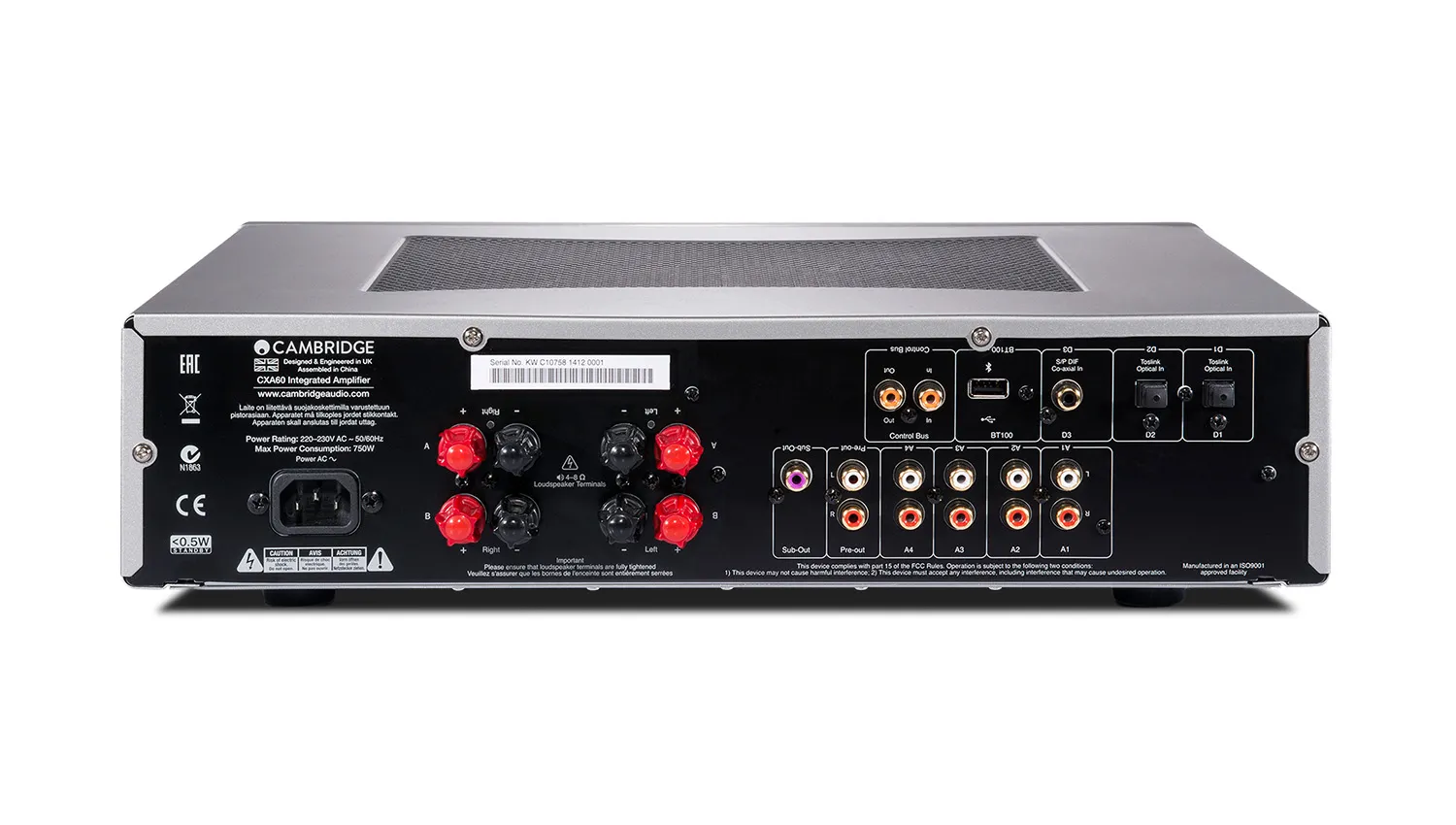 Mặt sau Amply Cambridge CXA60