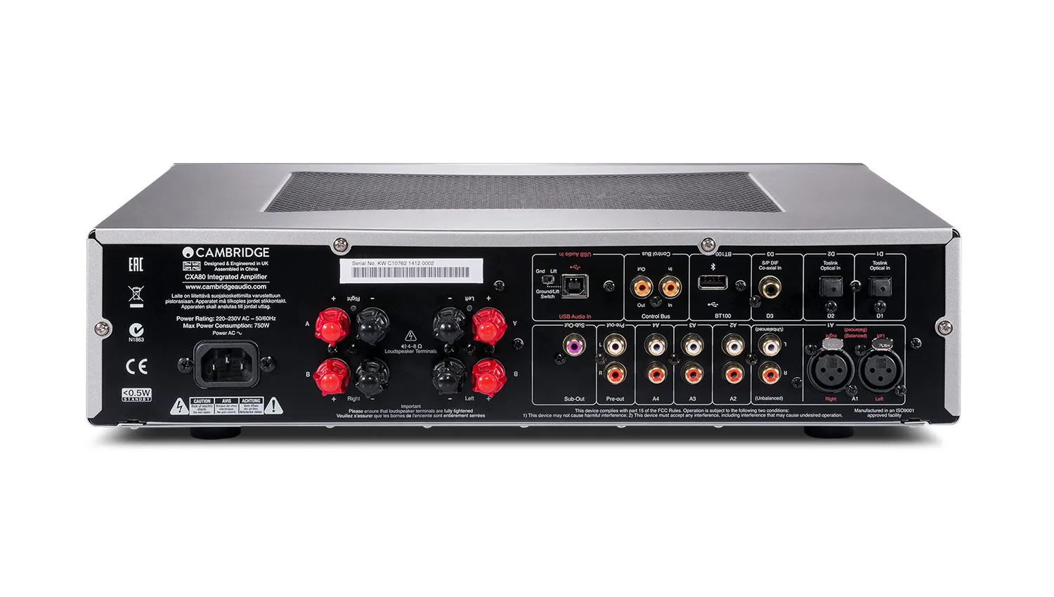 Mặt sau Amply Cambridge CXA80