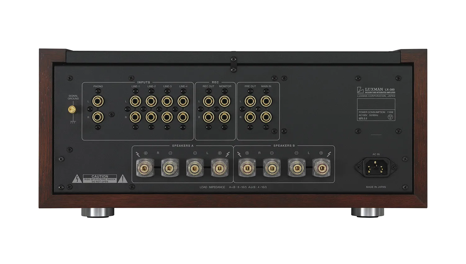 Mặt sau Amply Luxman LX-380