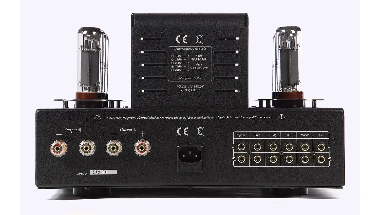 mặt sau Amply đèn Unison Research S6