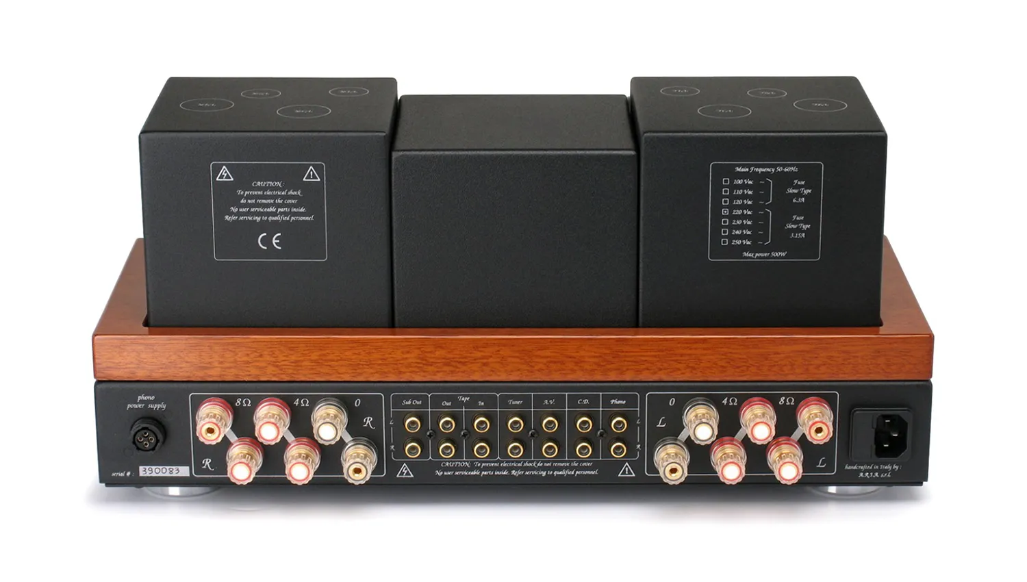 mặt sau Amply đèn Unison Research Sinfonia