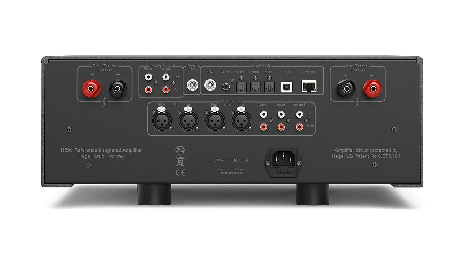 mặt sau Amply Hegel H590