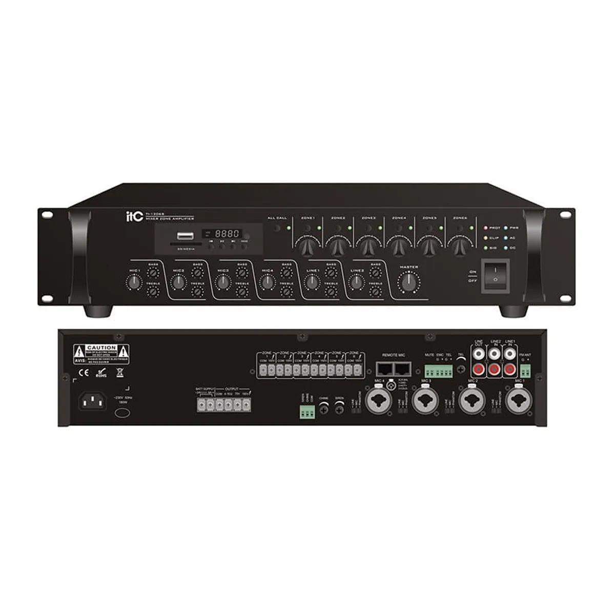 Amply phân vùng ITC TI-1206S