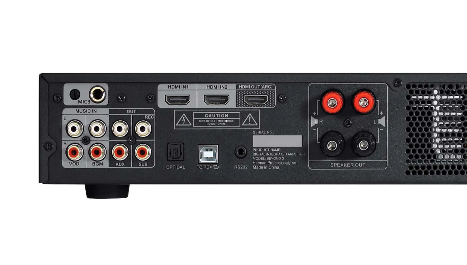 Amply JBL Beyond 3 mặt sau