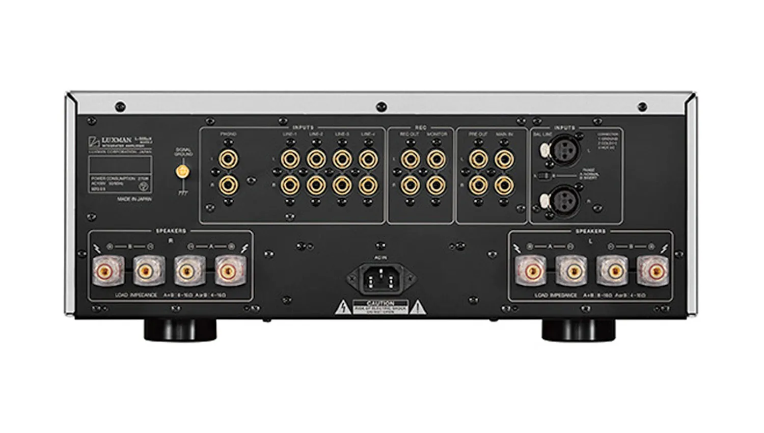 Mặt sau Amply Luxman L505UX