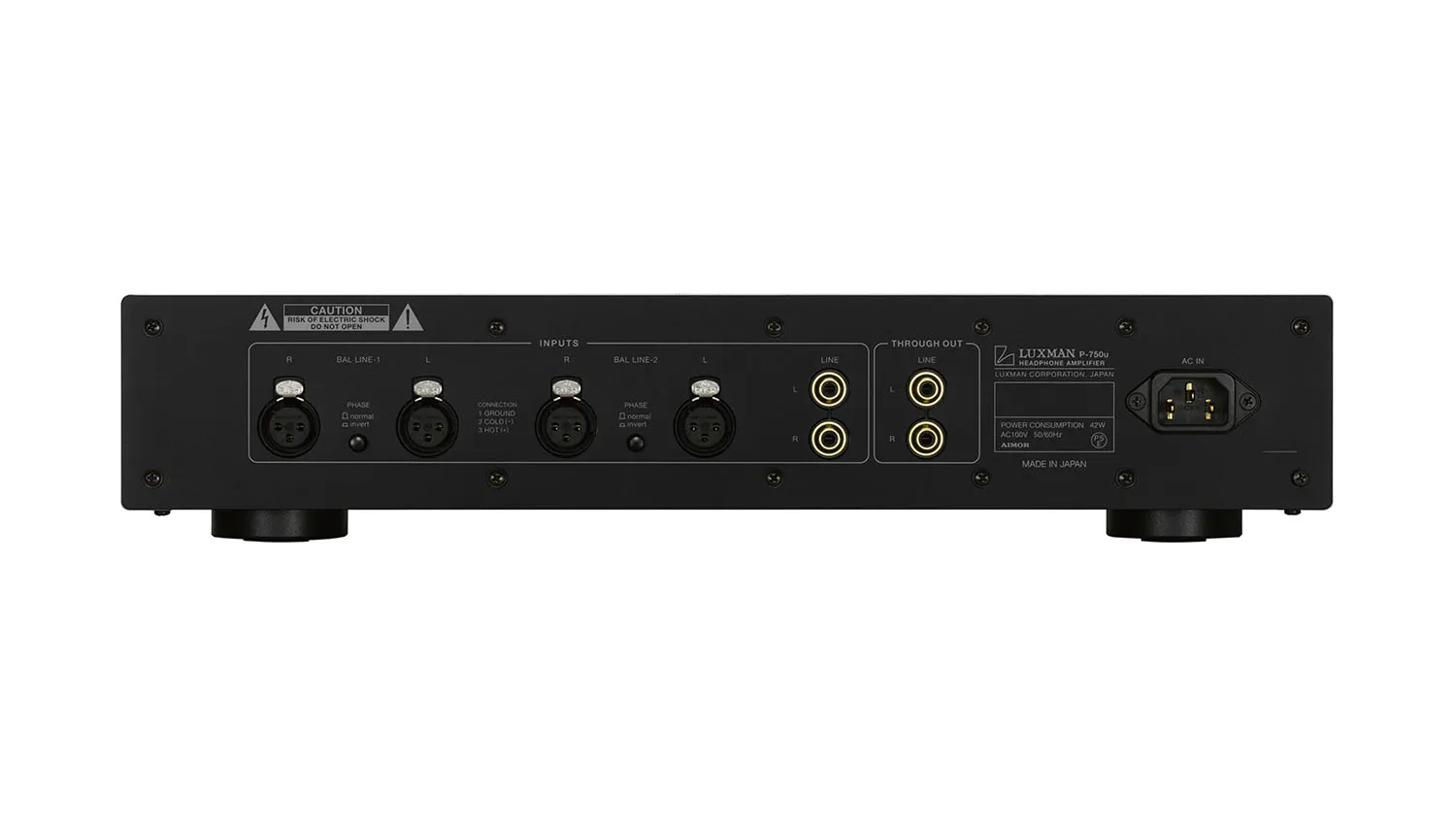 Mặt sau Amply Luxman P 750u