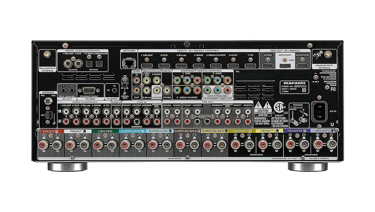 mặt sau Amply AV Receiver Marantz SR7013