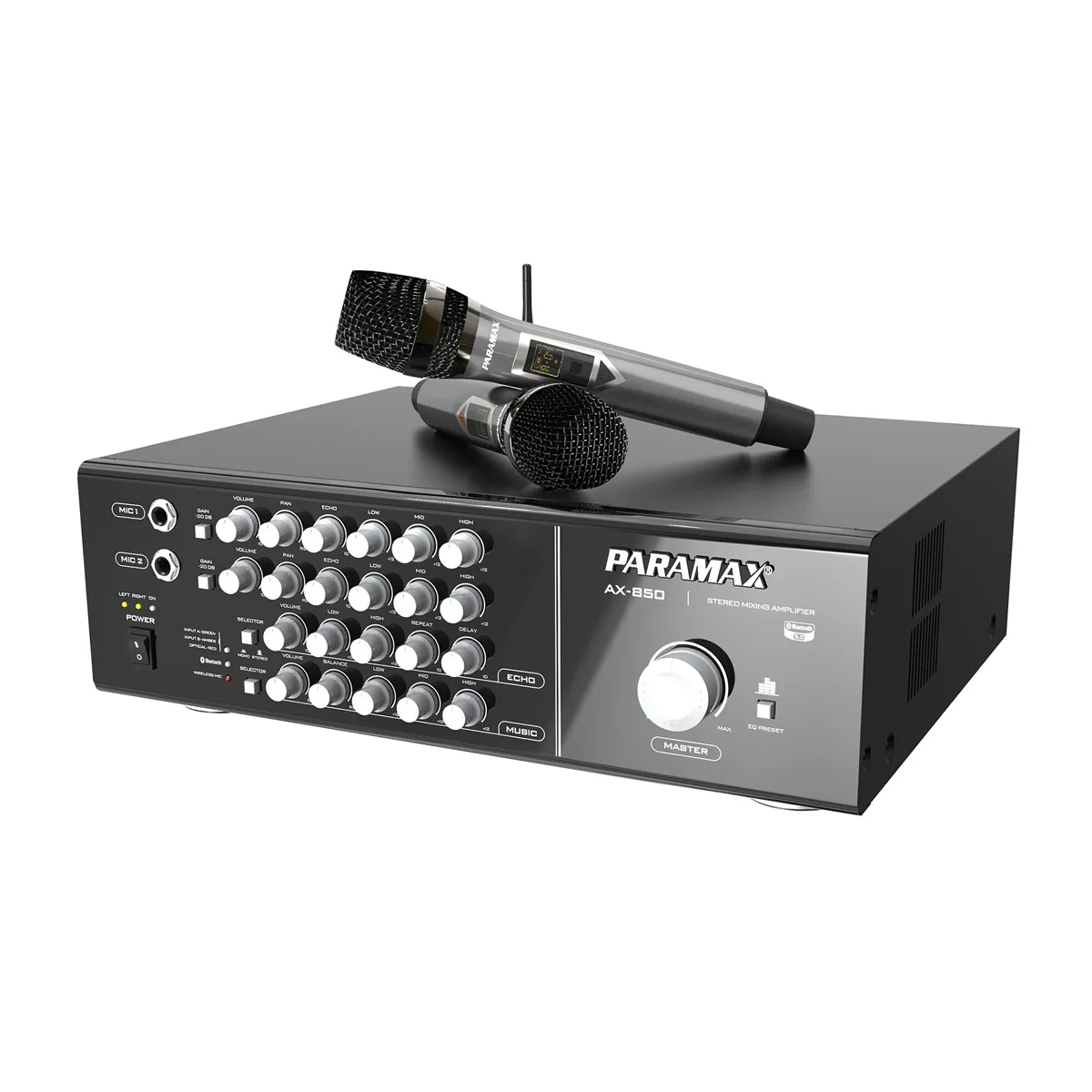 Amply Paramax AX-850 (All in one, kèm 2 tay micro) - Hình 2