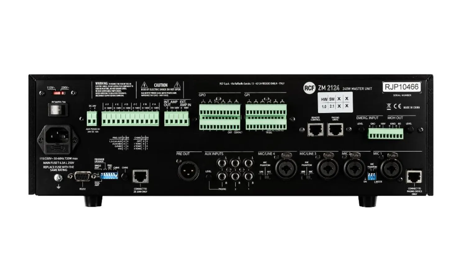 Amply Phân 6 Vùng RCF ZM 2124 RCF