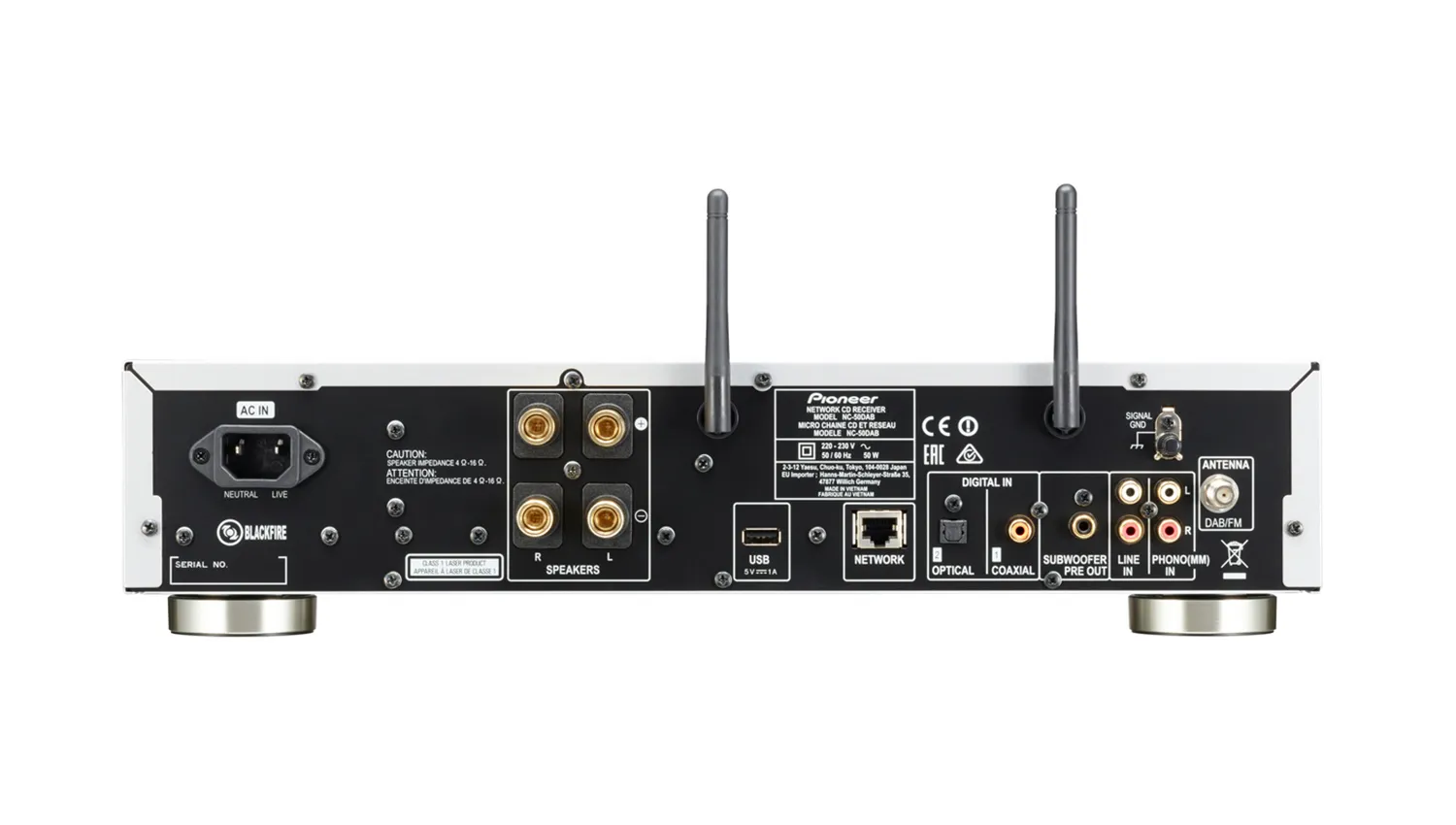 mặt sau Amply Pioneer NC-50DAB