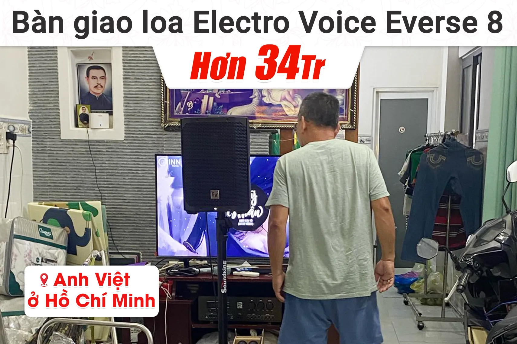 Bàn giao loa Electro Voice Everse 8 hơn 34tr cho anh Việt tại TP HCM