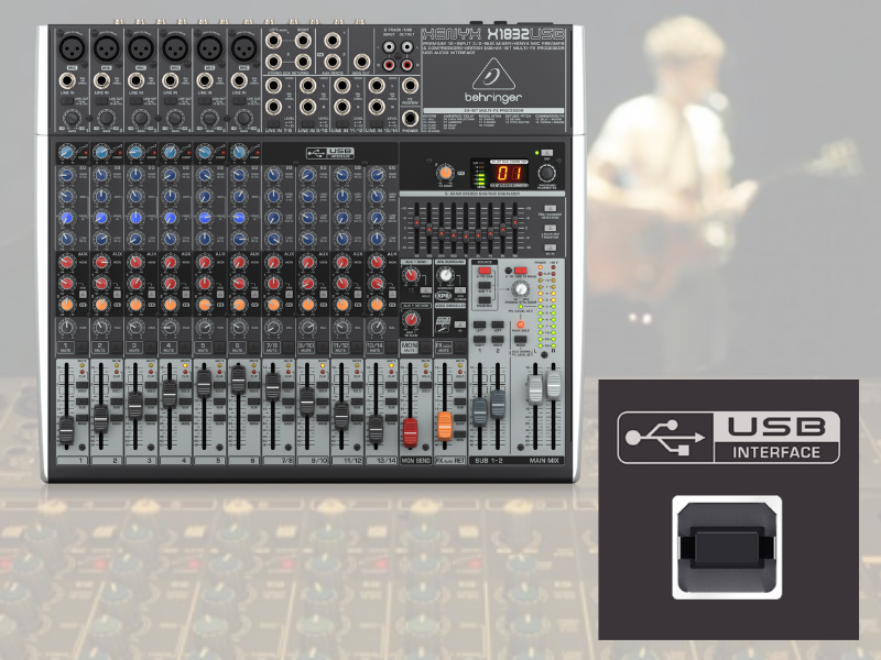 B&agrave;n mixer Behringer Xenyx X1832USB