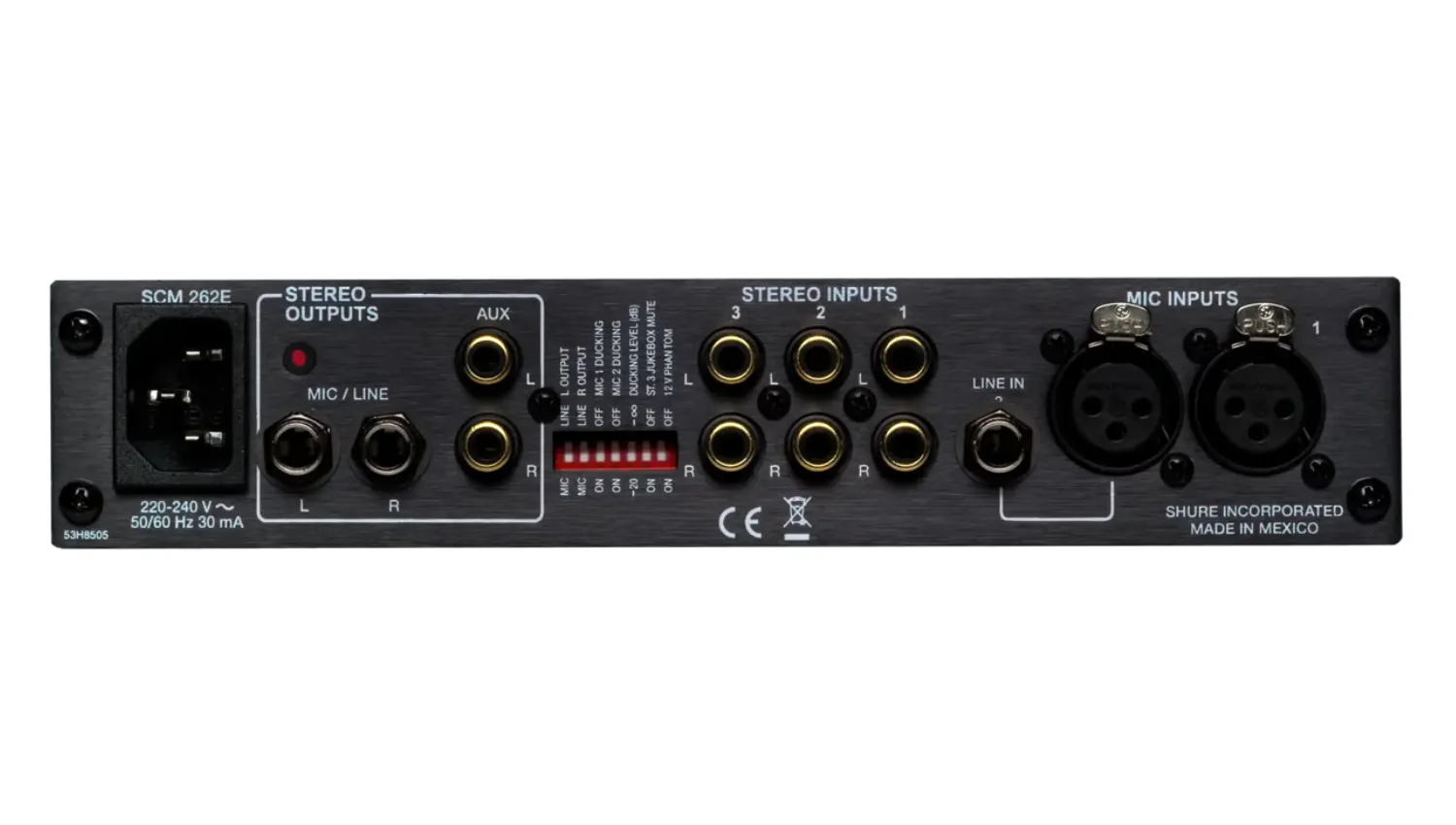 Bàn trộn microphone Shure SCM262E