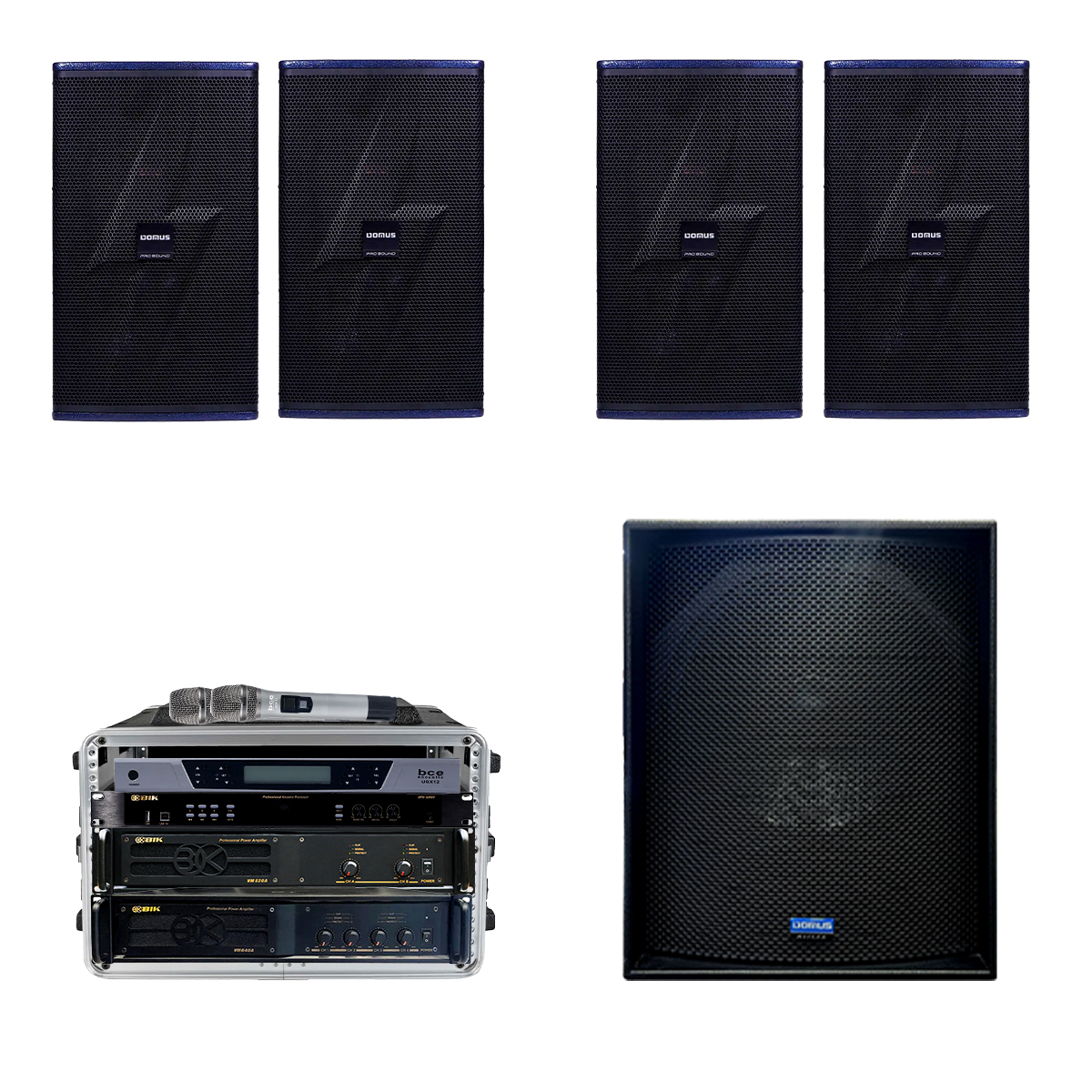 Dàn karaoke kinh doanh BC-20KD (Domus DP 6210 MAX, BIK VM 640A, BIK VM 820A, Domus RXW 18C,, BIK BPR-5800, BCE UGX12...)