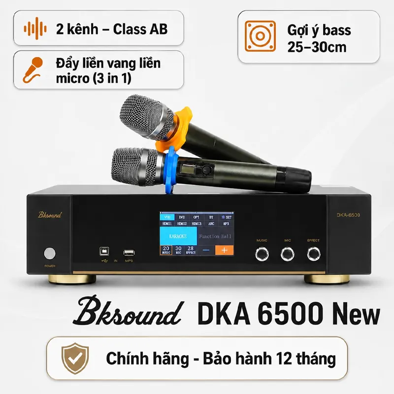 Digital Karaoke Power Amplifier Bksound DKA 6500 New