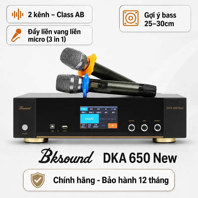 Digital Karaoke Power Amplifier Bksound DKA 6500 New