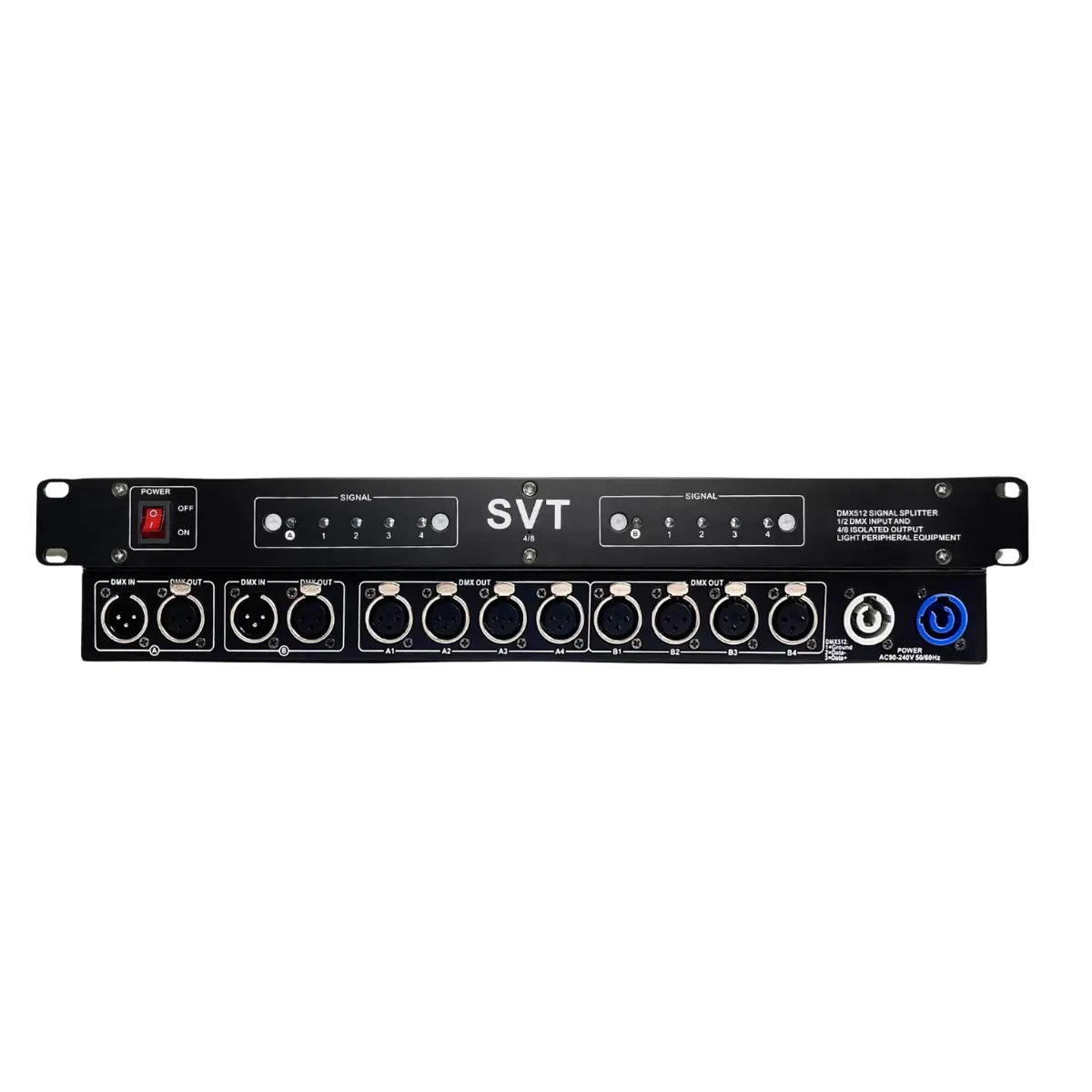 Bộ chia và khuếch đại tín hiệu DMX 2 IN 8 OUT