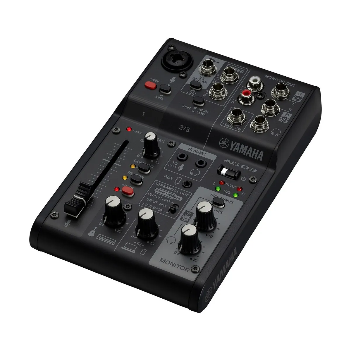 Bộ livestream Yamaha AG03MK2 LSPK (mixer AG03MK2, micro YCM01, tai nghe YH-MT1) - Hình 1