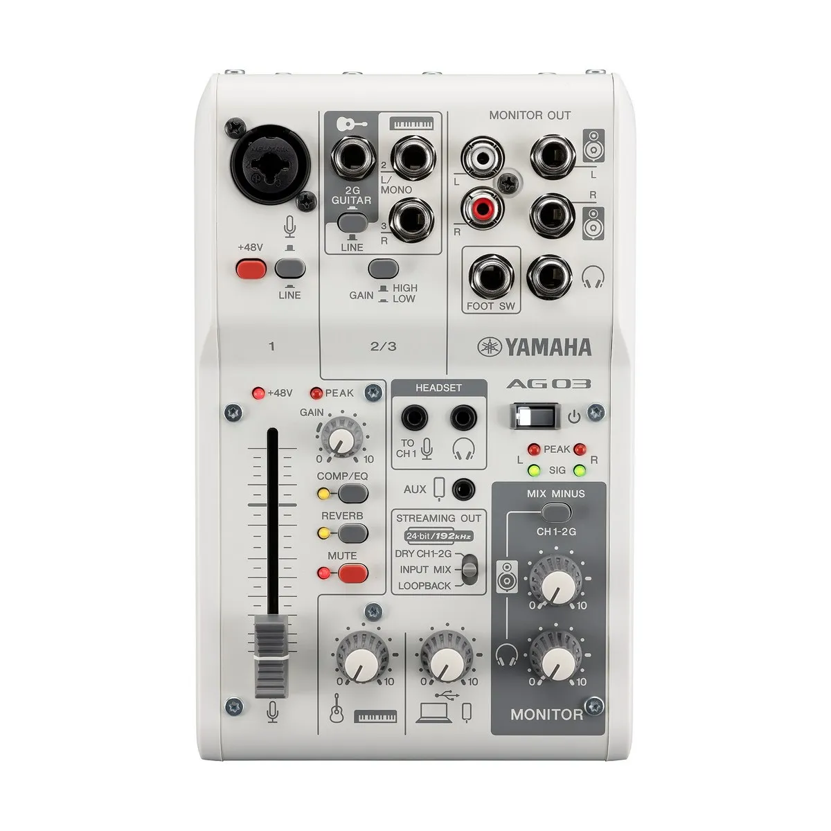 Bộ livestream Yamaha AG03MK2 LSPK (mixer AG03MK2, micro YCM01, tai nghe YH-MT1) - Hình 2