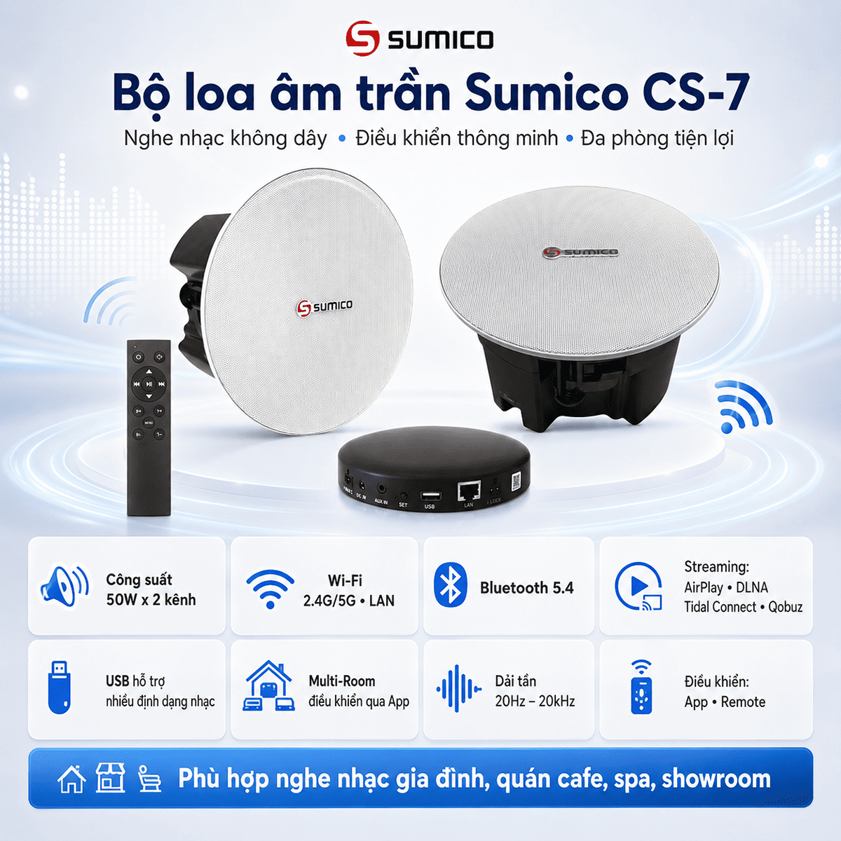 Bộ loa âm trần Sumico CS-7