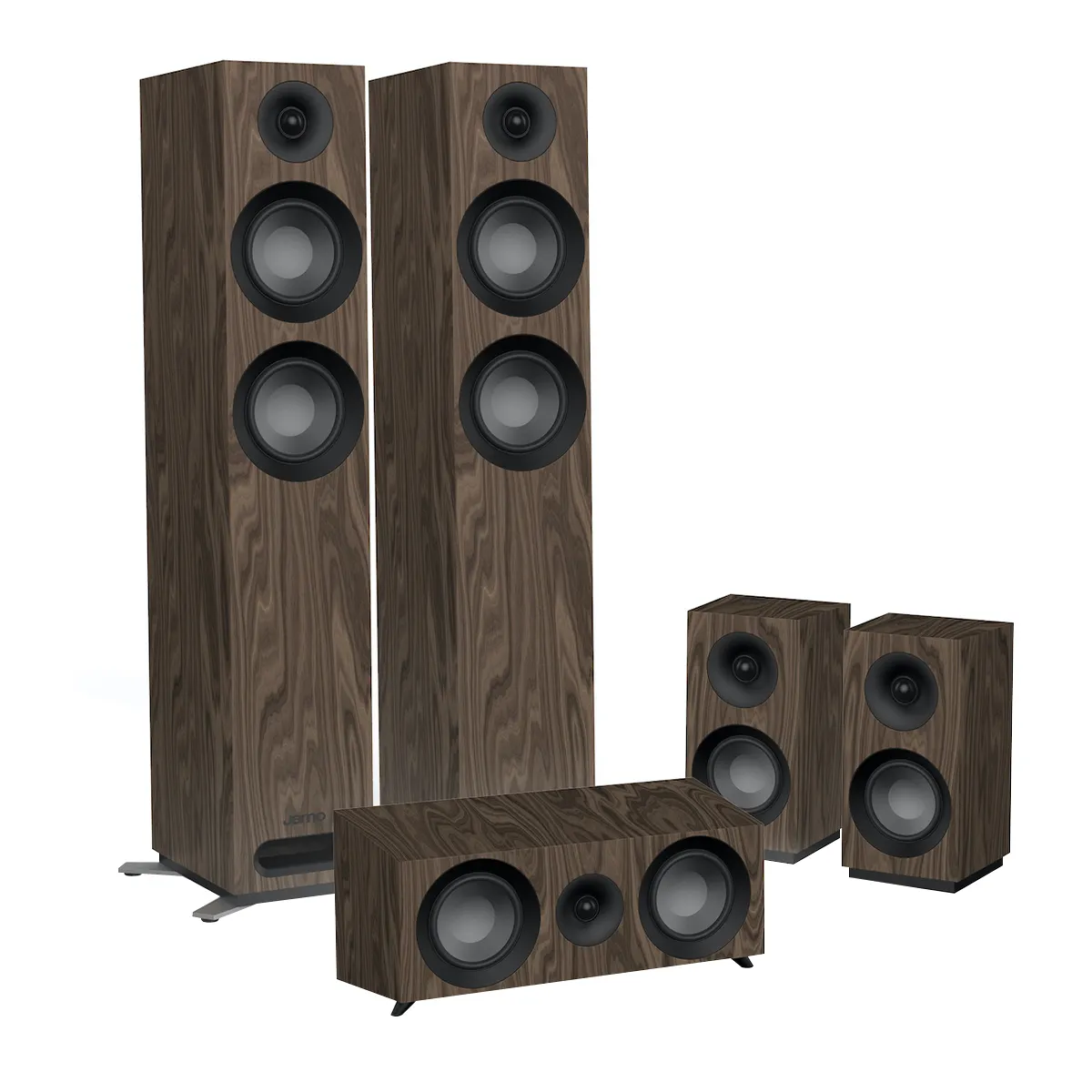 Bộ loa nghe nhạc, xem phim 5.0 Jamo S807 HCS màu nâu