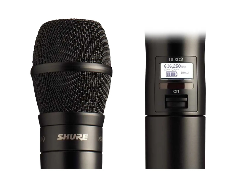 Bộ ph&aacute;t cầm tay với đầu Micro Shure ULXD2/KSM9